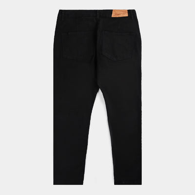 Teens Boys Stretch Denim Pant-BLACK