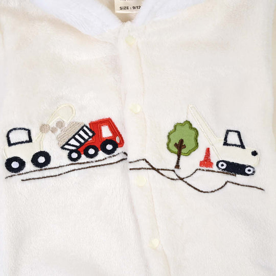 Infant Unisex Sherpa Romper SH112-1P - Off White