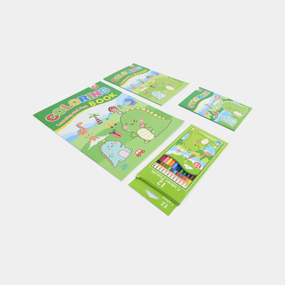 Cute Learning & Fun Coloring & Sticker Activity Set