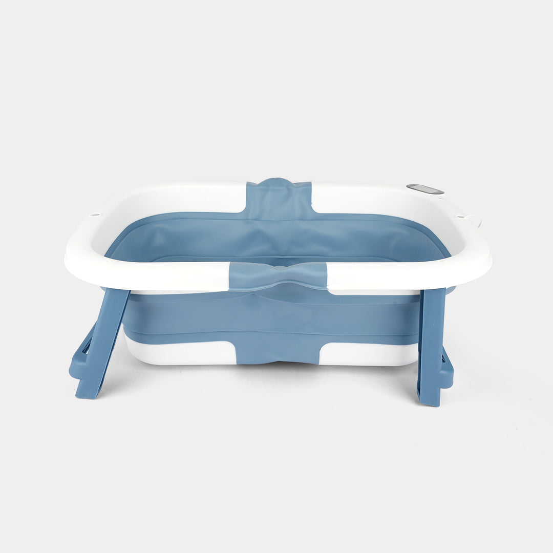 Foldable Baby Bath Tub with Thermometer | 8180-Blue