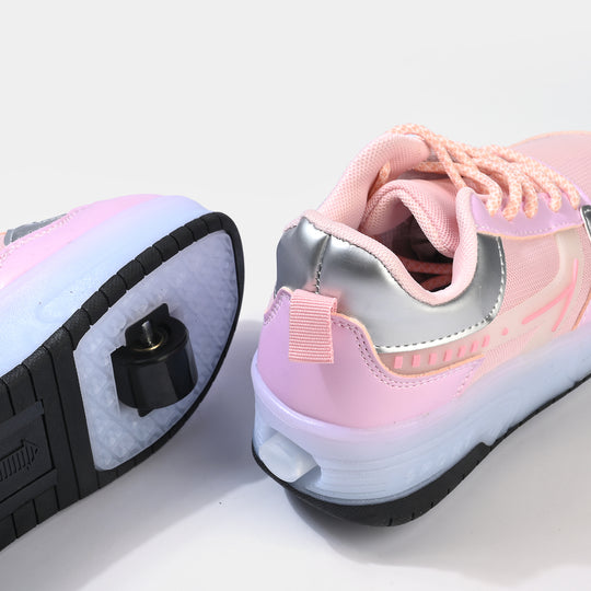 Boys Skate Shoes 116-1-PINK