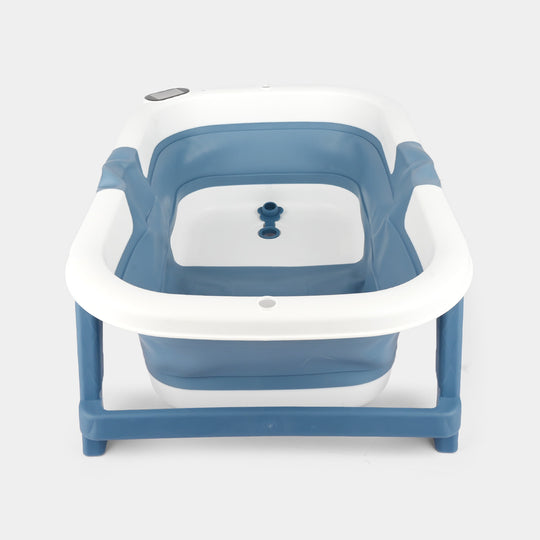 Foldable Baby Bath Tub with Thermometer | 8180-Blue