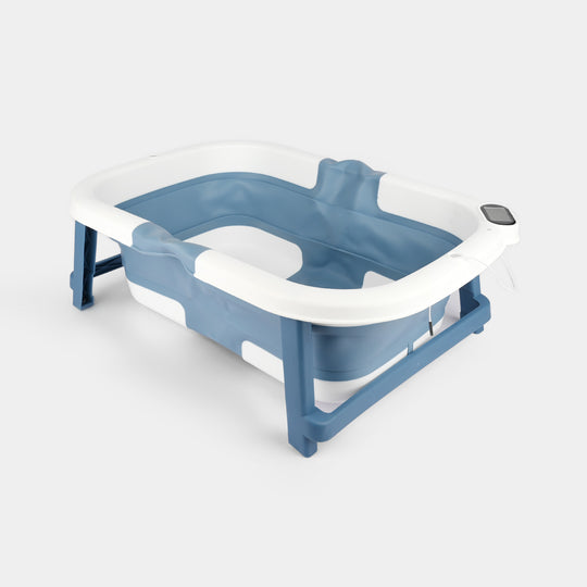 Foldable Baby Bath Tub with Thermometer | 8180-Blue