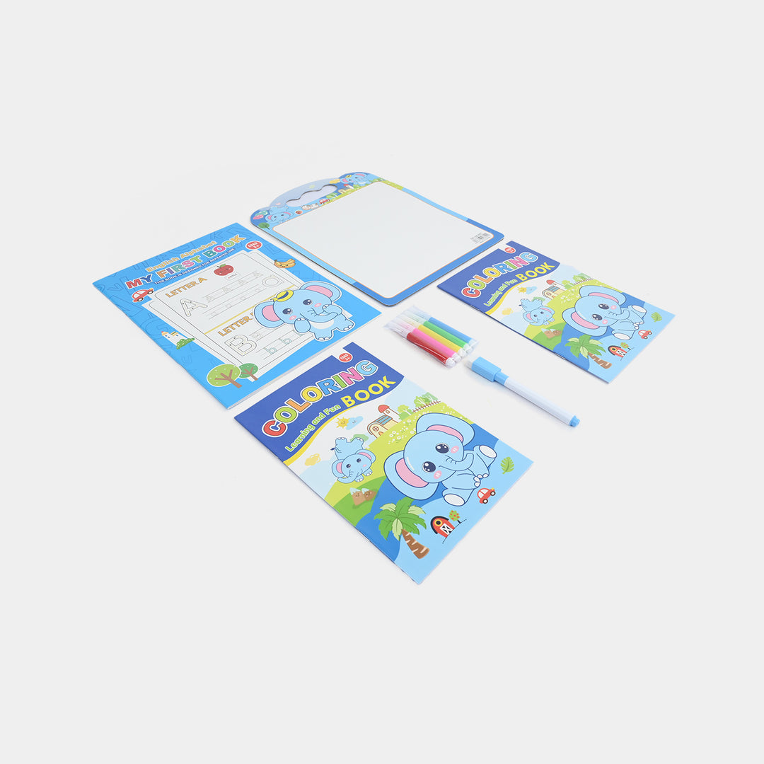 Cute Learning & Fun Coloring & Sticker Activity Set