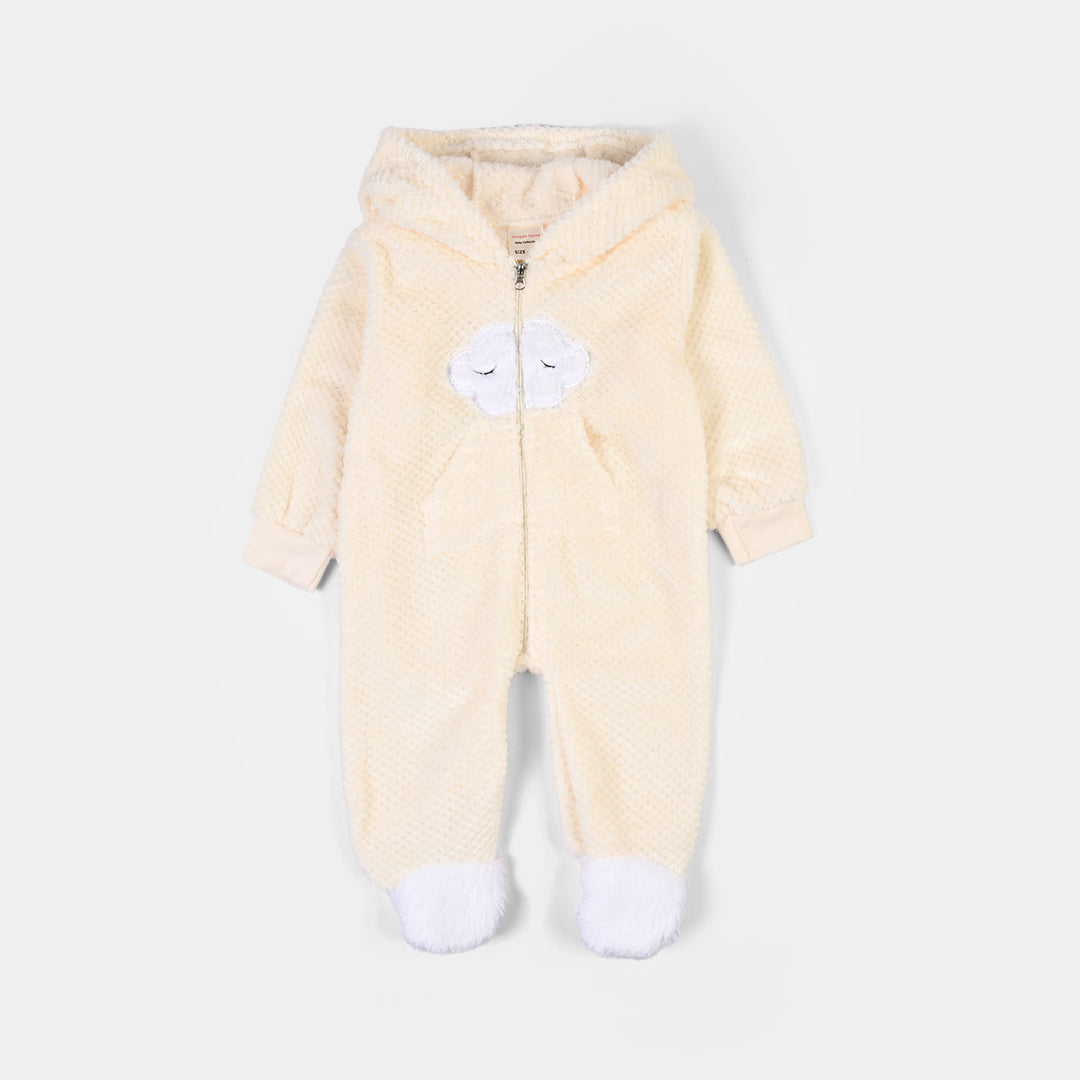 Infant Unisex Sherpa Romper FL246-1P - Yellow
