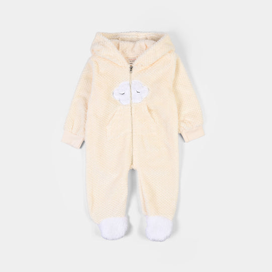 Infant Unisex Sherpa Romper FL246-1P - Yellow