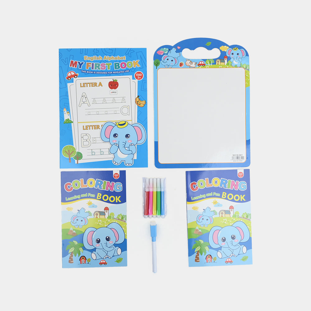 Cute Learning & Fun Coloring & Sticker Activity Set
