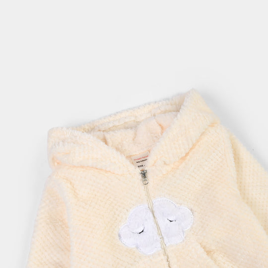 Infant Unisex Sherpa Romper FL246-1P - Yellow