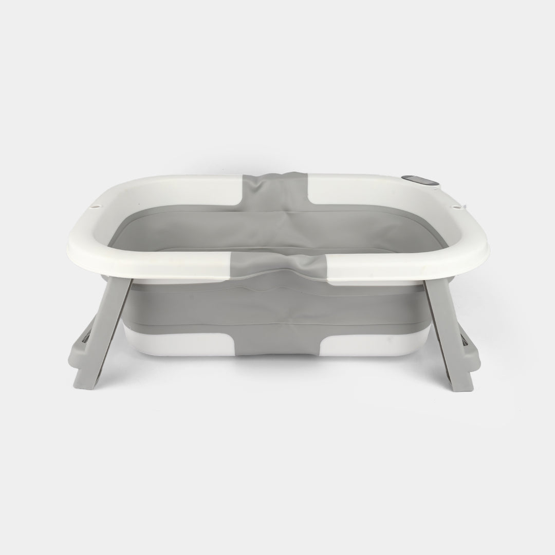 Foldable Baby Bath Tub with Thermometer | 8180-Grey