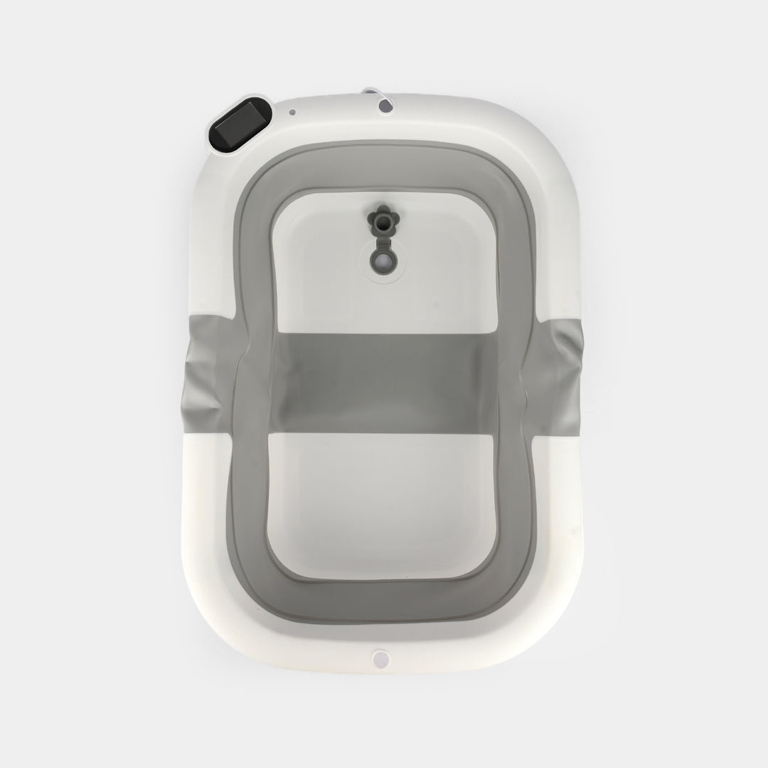 Foldable Baby Bath Tub with Thermometer | 8180-Grey