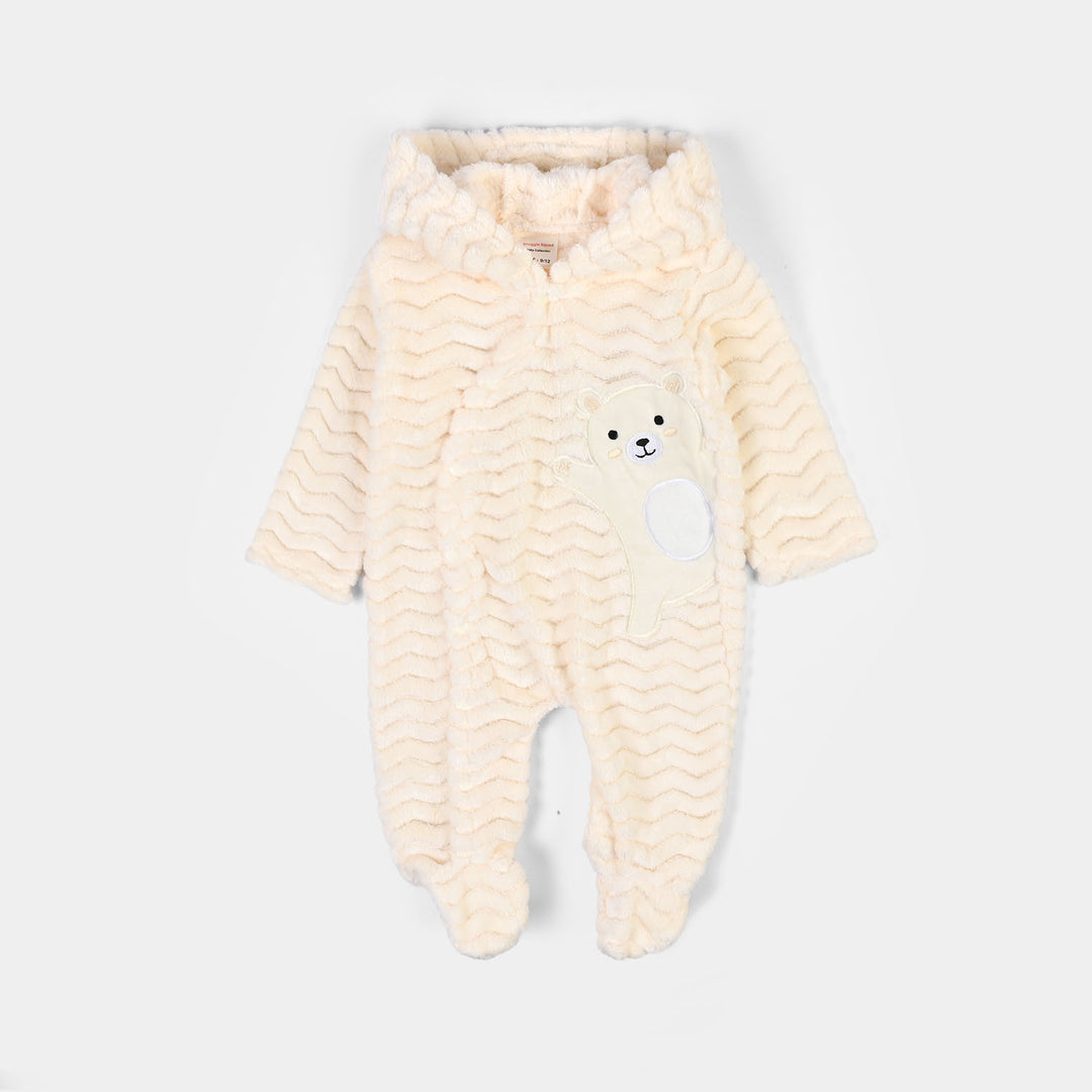Infant Unisex Sherpa Romper FL260-1P - Yellow
