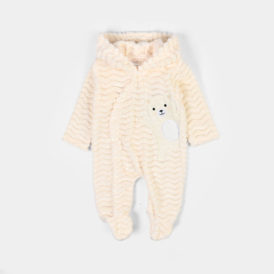Infant Unisex Sherpa Romper FL260-1P - Yellow