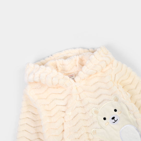 Infant Unisex Sherpa Romper FL260-1P - Yellow