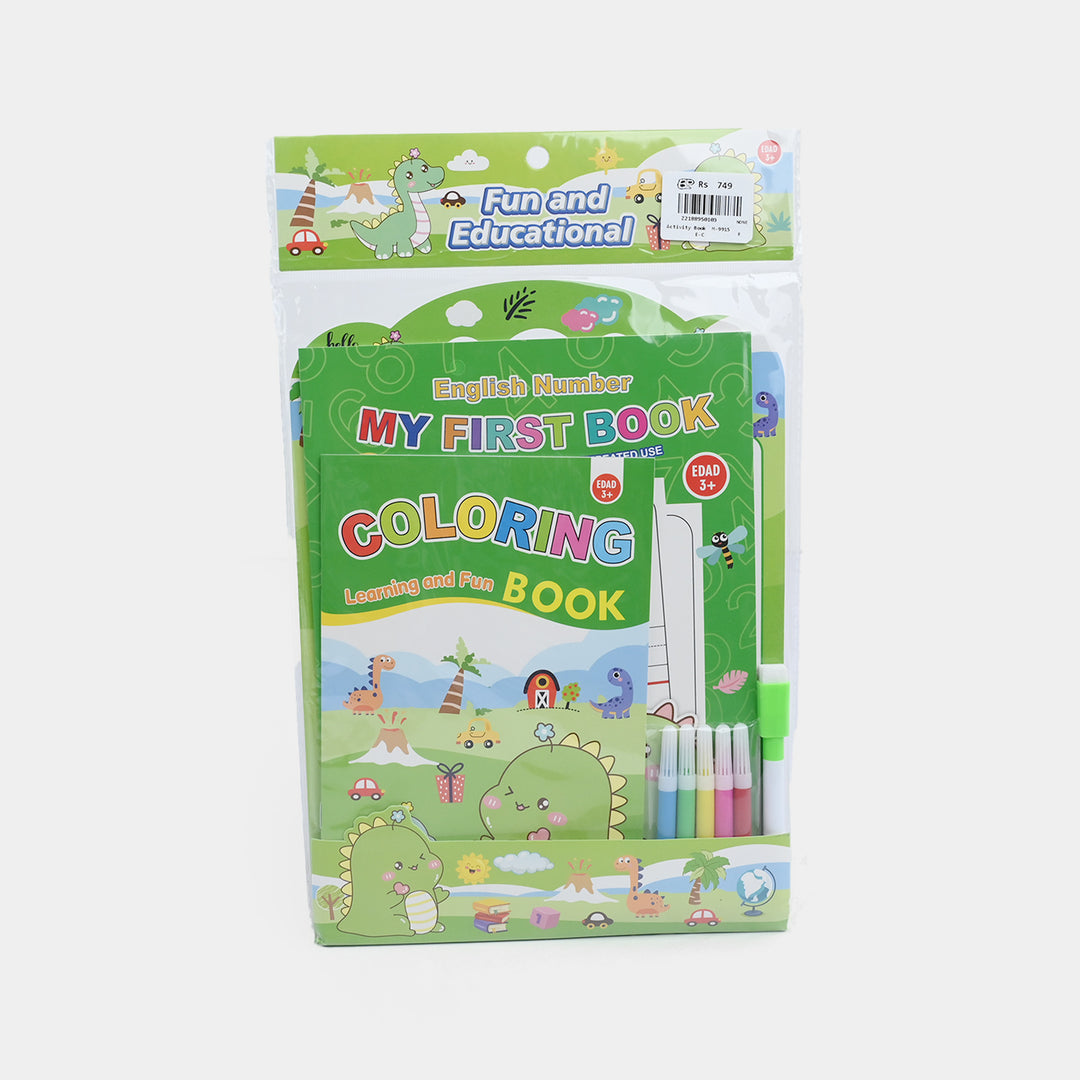Cute Learning & Fun Coloring & Sticker Activity Set