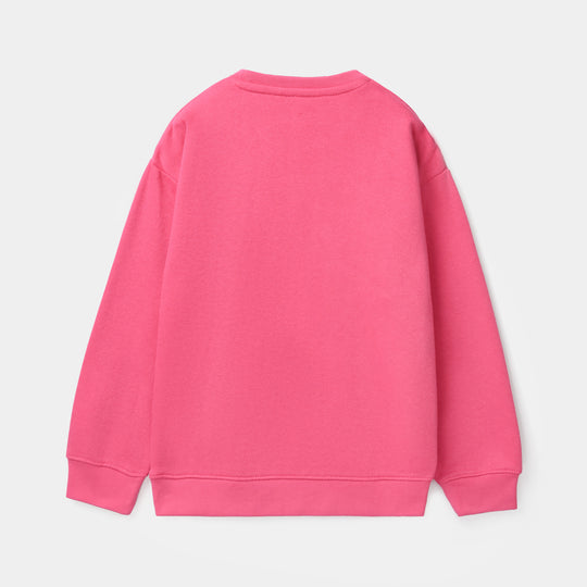 Girls Fleece 2 Piece Suit-Pink