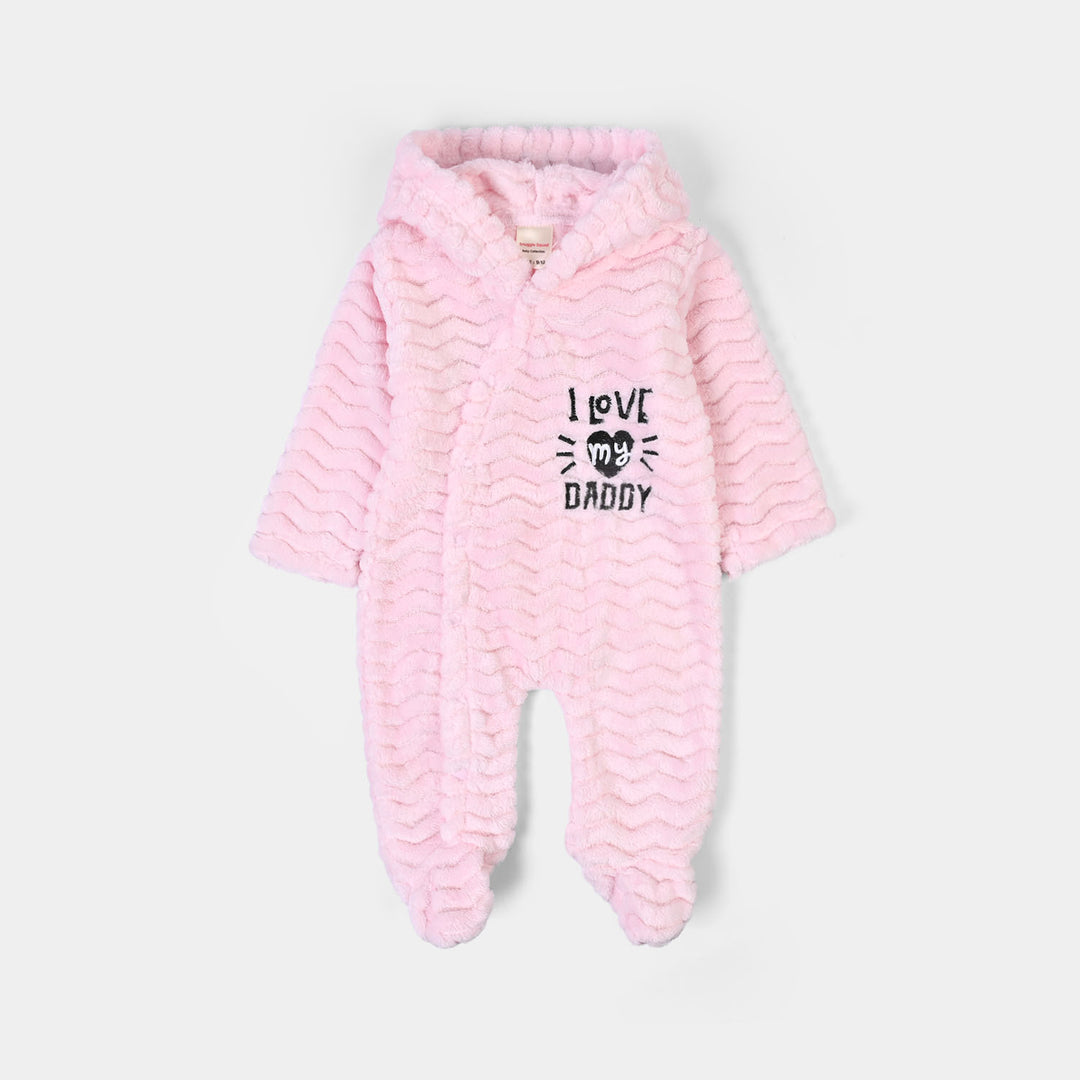 Infant Unisex Sherpa Romper FL258-1P - Pink