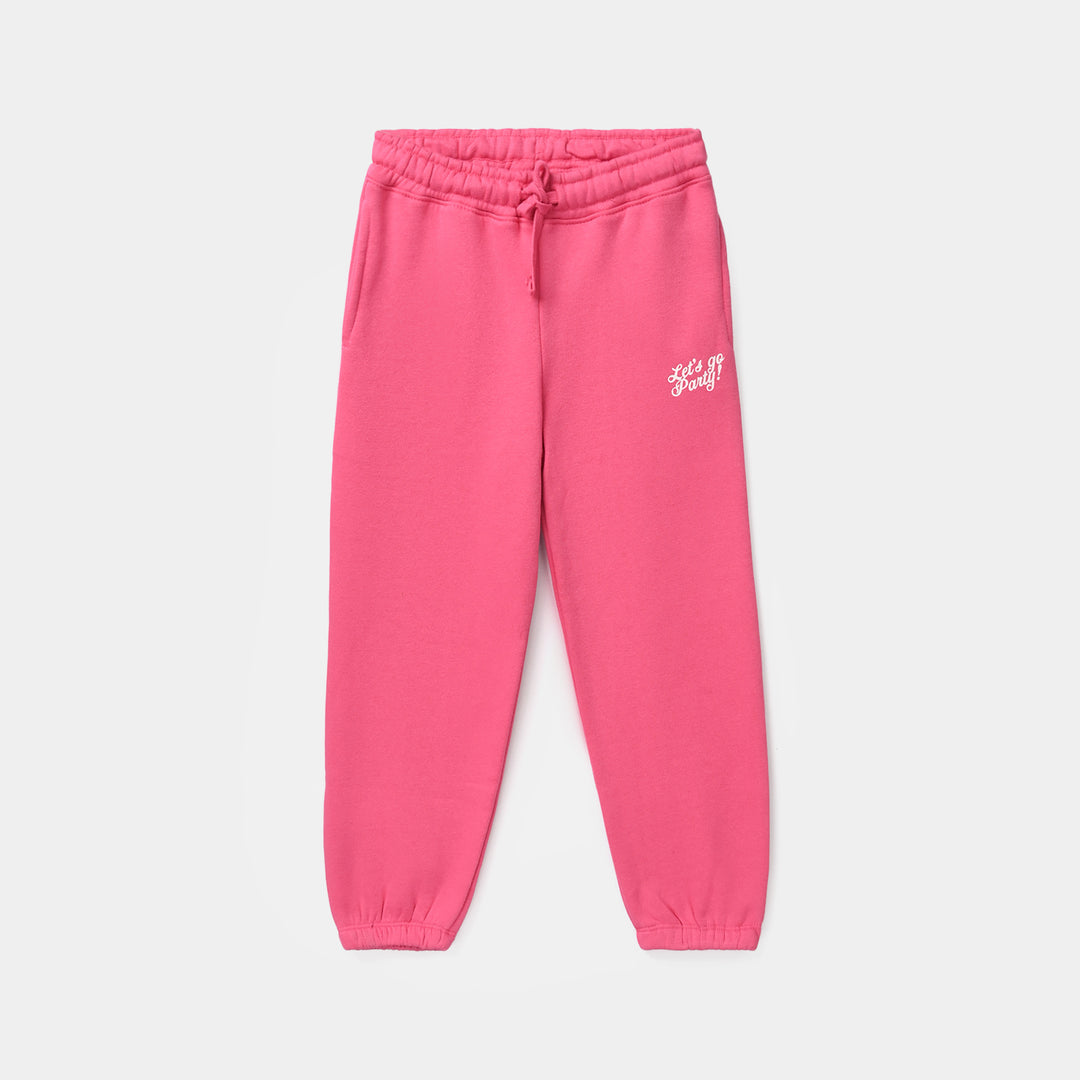 Girls Fleece 2 Piece Suit-Pink