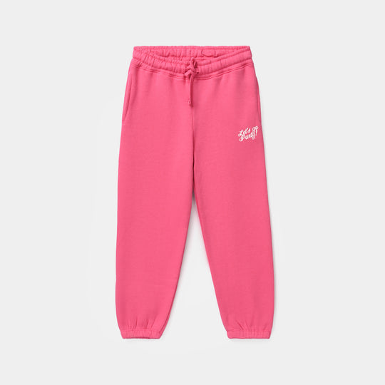 Girls Fleece 2 Piece Suit-Pink