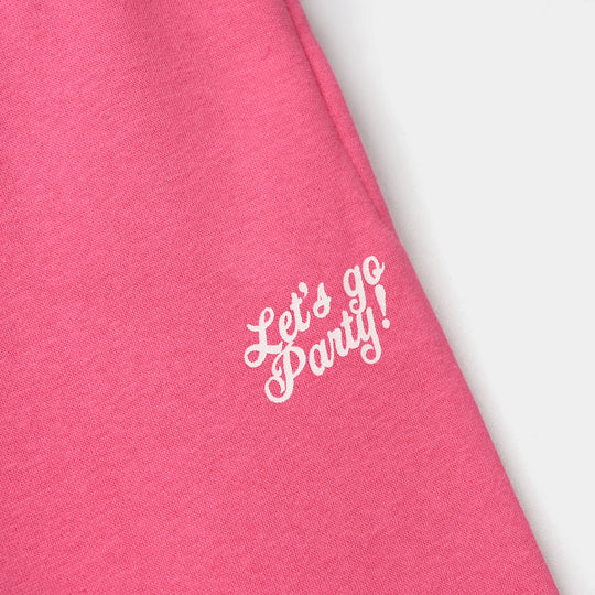 Girls Fleece 2 Piece Suit-Pink