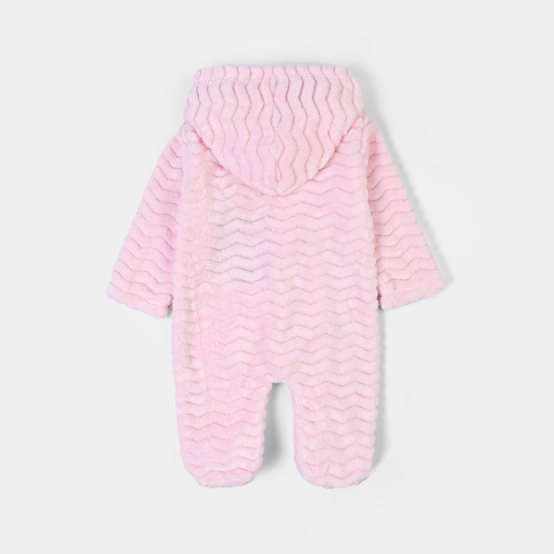 Infant Unisex Sherpa Romper FL258-1P - Pink