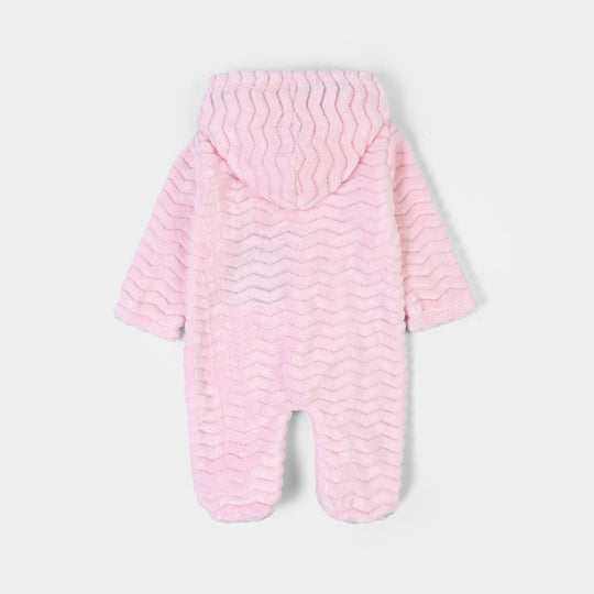 Infant Unisex Sherpa Romper FL258-1P - Pink