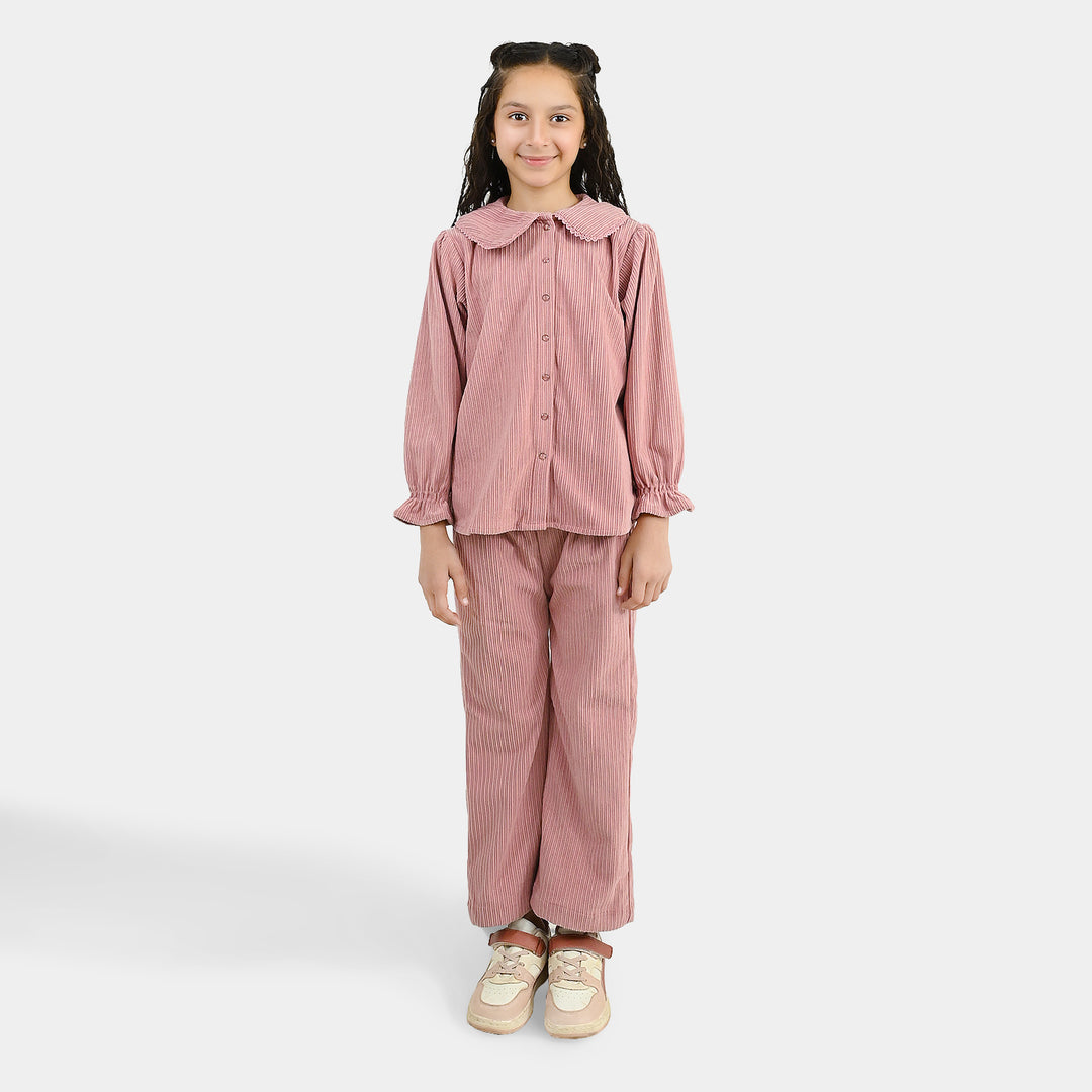 Girls Corduroy Co-Ord Set Candyl-T.Pink
