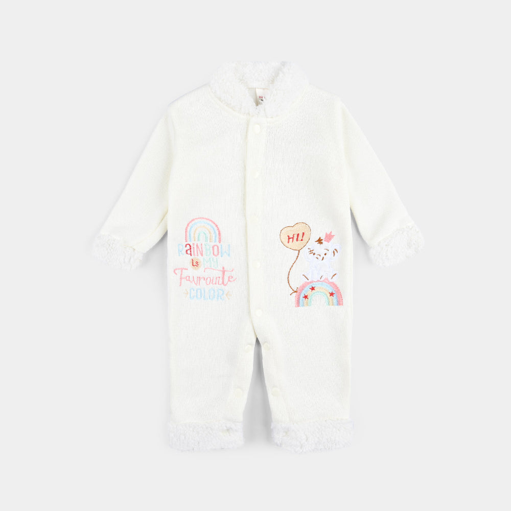 Infant Unisex Romper-Off.White