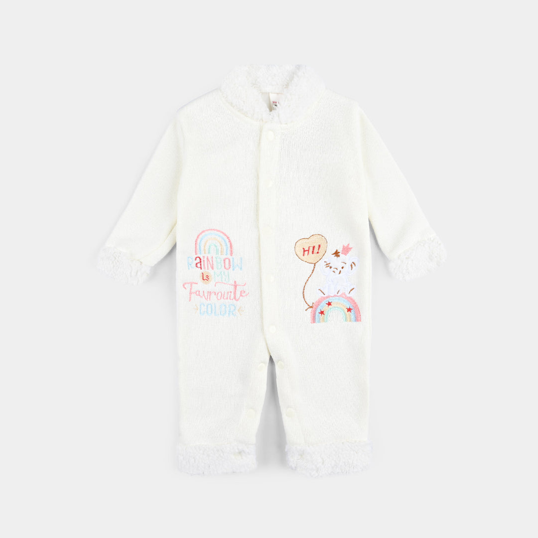 Infant Unisex Romper-Off.White