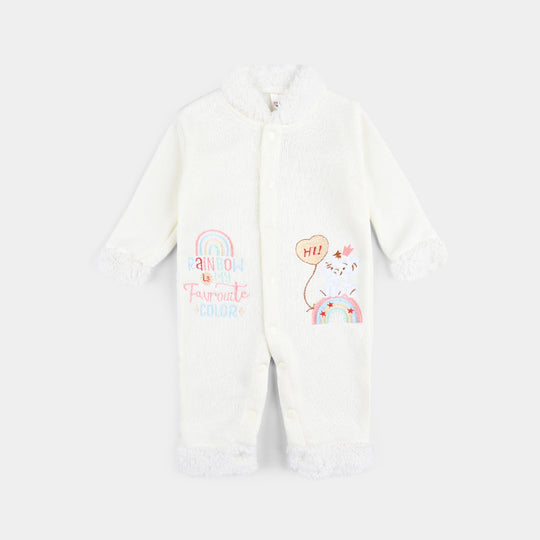 Infant Unisex Romper-Off.White