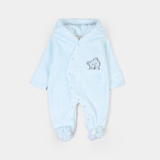 Infant Unisex Sherpa Romper Fl245-1P - BLUE