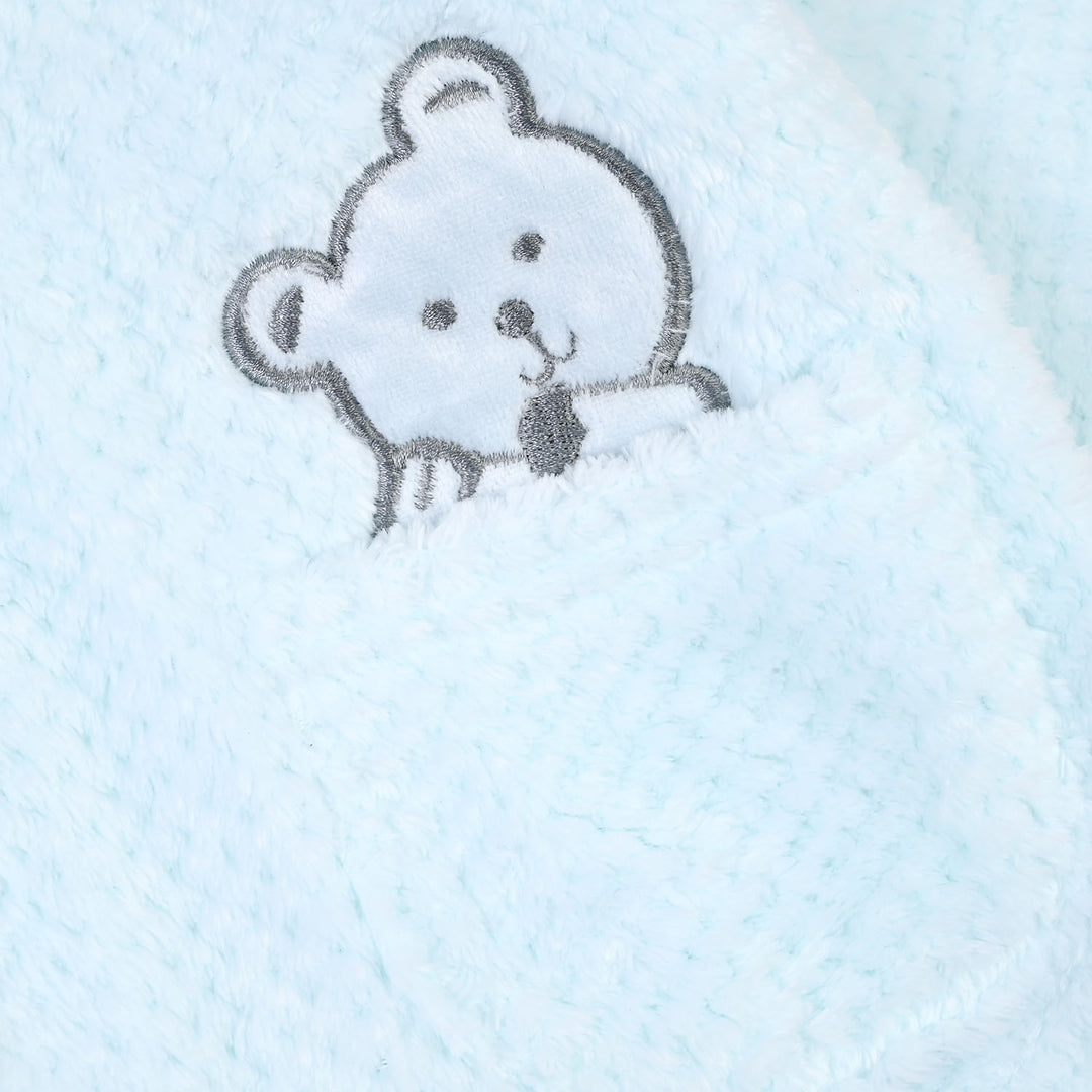 Infant Unisex Sherpa Romper Fl245-1P - BLUE