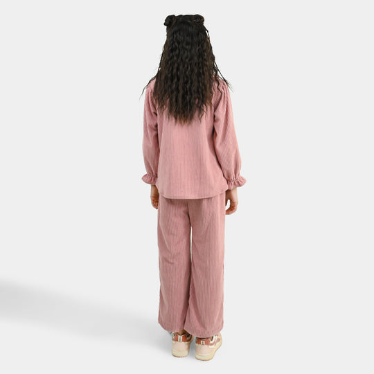 Girls Corduroy Co-Ord Set Candyl-T.Pink