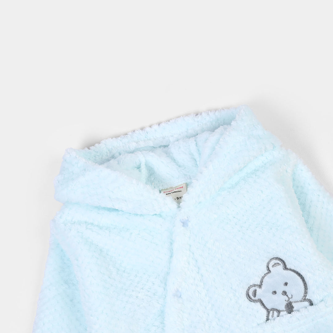 Infant Unisex Sherpa Romper Fl245-1P - BLUE