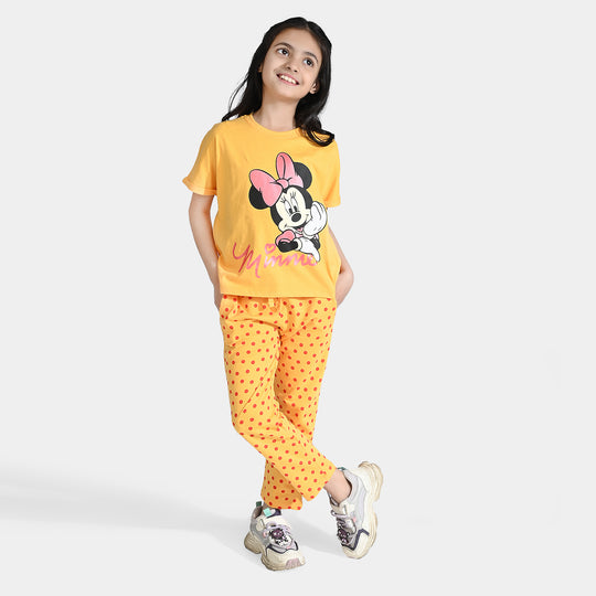 Girls Jersey/Terry 2 Piece Suit -Yellow