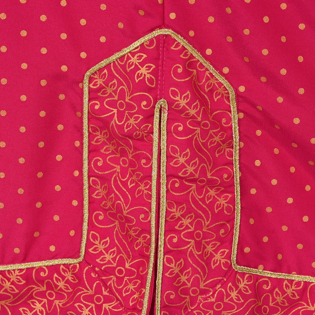 Girls Cotton 2-Pcs Suit (Arzoo) - Bright Pink