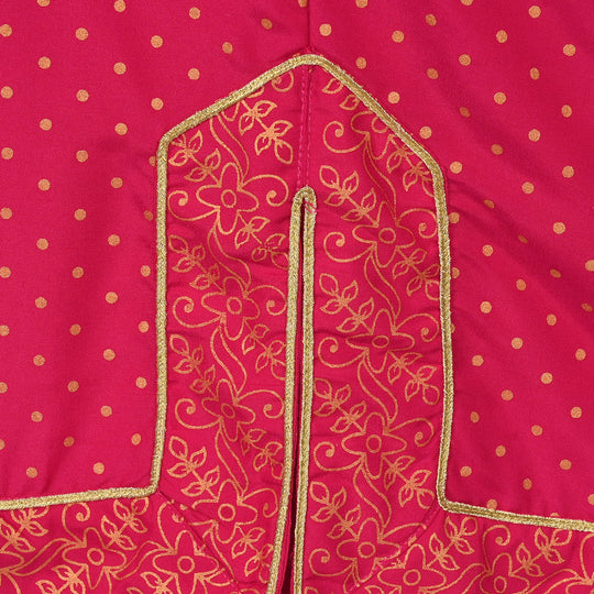 Girls Cotton 2-Pcs Suit (Arzoo) - Bright Pink