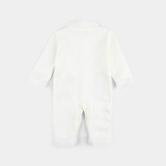 Infant Unisex Romper-Off.White