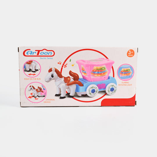 Electric Horse Carriage Toy with Light & Music