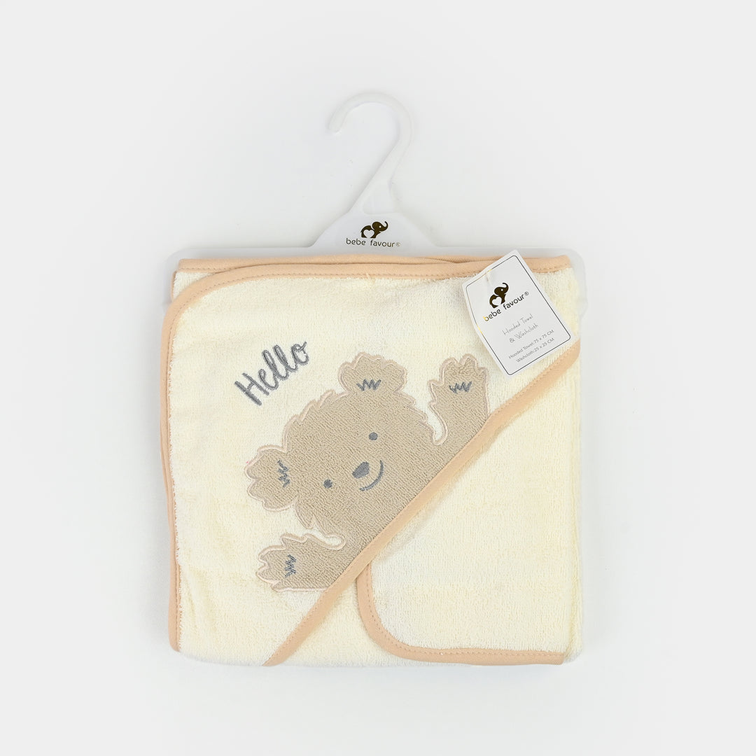 Hooded Bath Towel With Face Towel