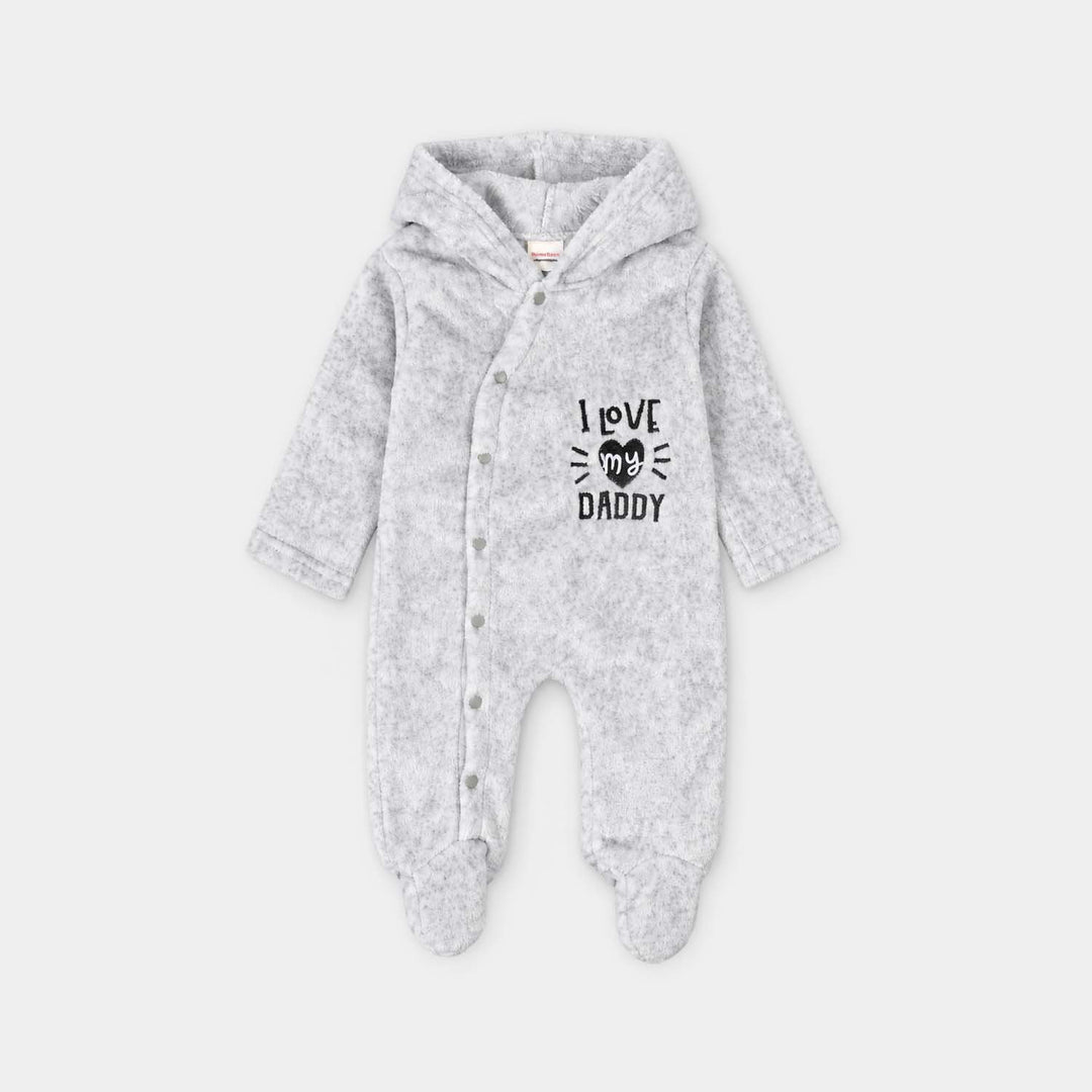 Infant Unisex Sherpa Romper SH142-1P - GREY