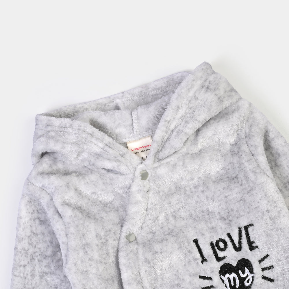 Infant Unisex Sherpa Romper SH142-1P - GREY
