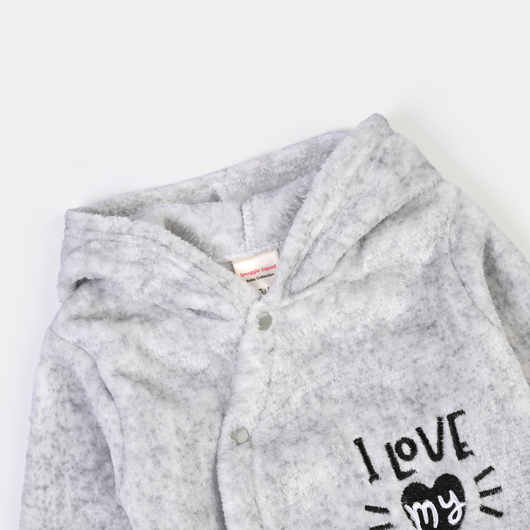 Infant Unisex Sherpa Romper SH142-1P - GREY