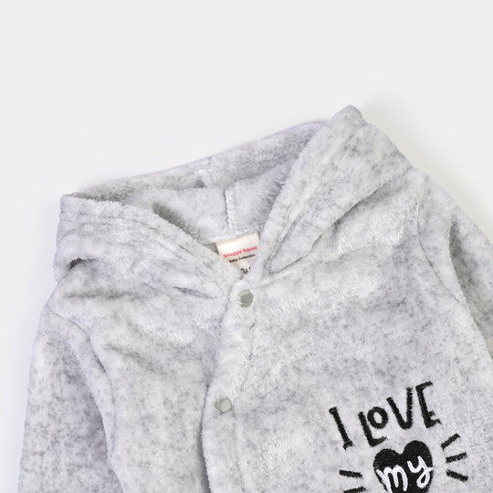 Infant Unisex Sherpa Romper SH142-1P - GREY