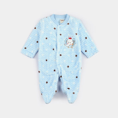 Infant Unisex Mix Fabric Romper-Blue