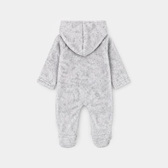 Infant Unisex Sherpa Romper SH142-1P - GREY