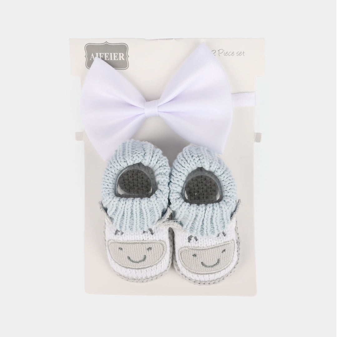 Baby Socks Booties with Headband | 3-12M