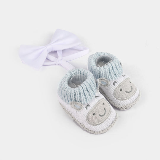 Baby Socks Booties with Headband | 3-12M