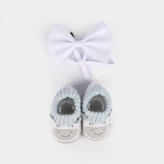 Baby Socks Booties with Headband | 3-12M