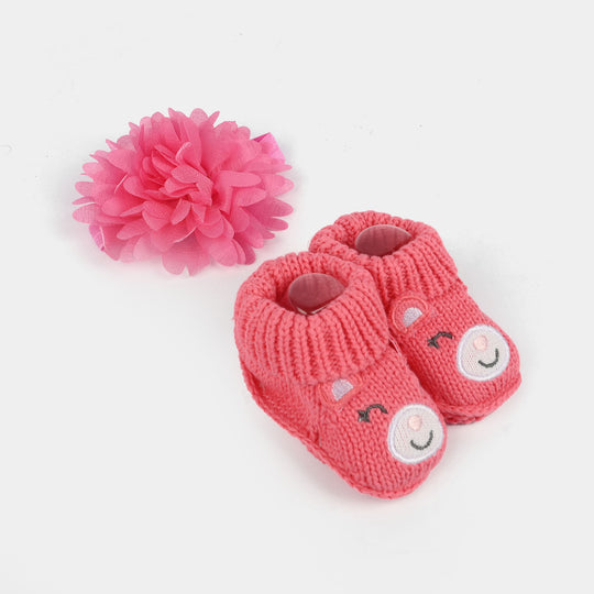 Baby Socks Booties with Headband | 3-12M