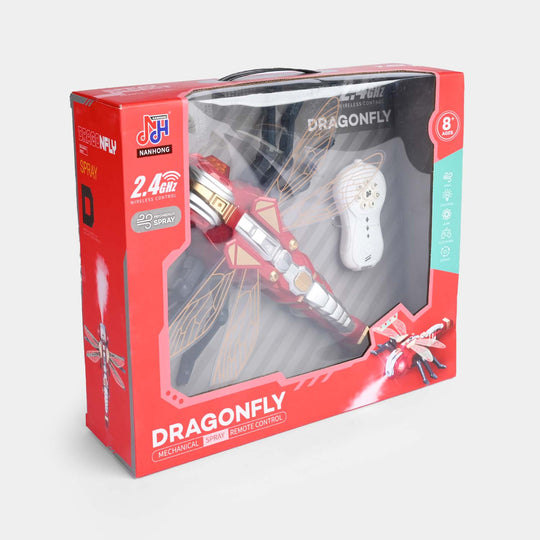 Remote Control Dragonfly With Light & Spray For Kids